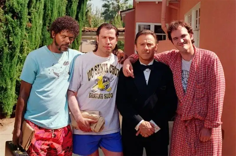 harvey keitel con travolta samuel jackson e tarantino