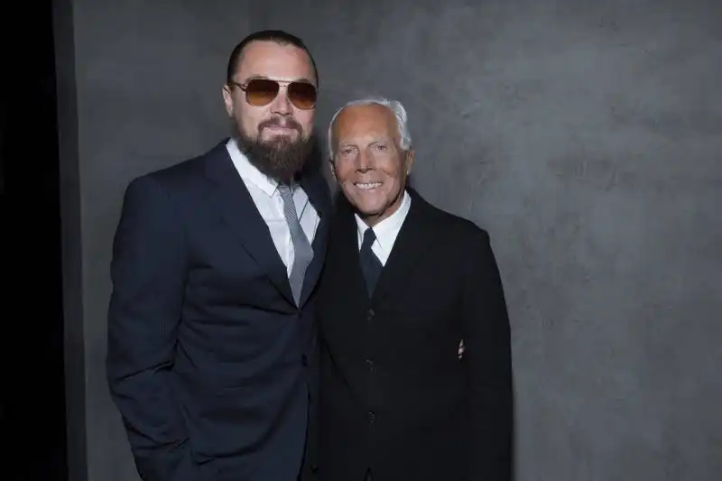 leonardo di caprio e giorgio armani