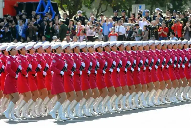 parata milizia femminile a pechino