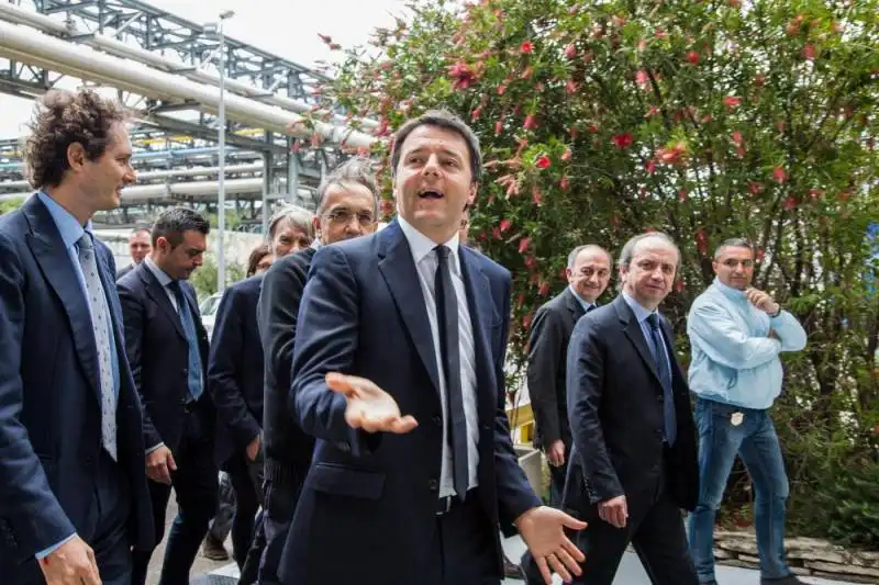 renzi delrio con marchionne elkann