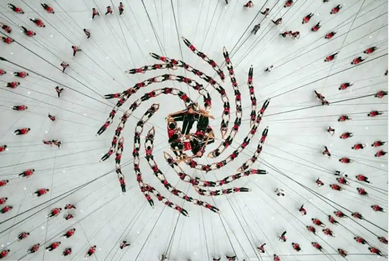 studenti di shaolin allo stadio nanjing