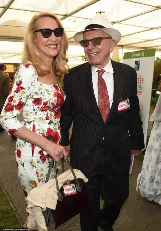 chelsea flower show jerry hall e rupert murdoch