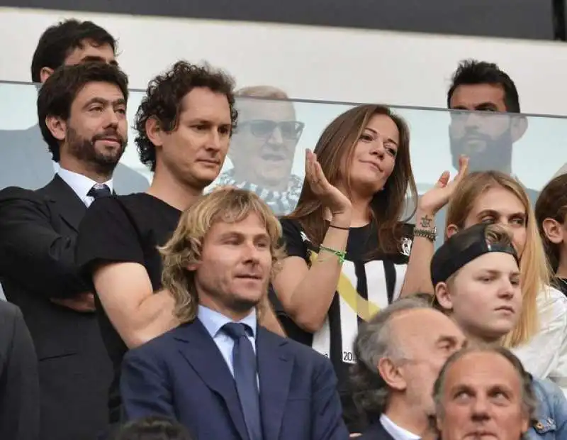 juve samp andrea agnelli con deniz john elkann lavinia borromeo