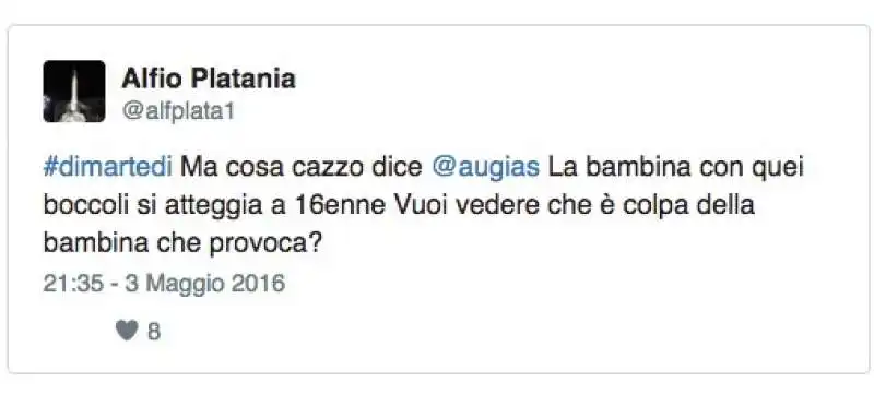 LA REAZIONE ALLE PAROLE DI AUGIAS SU FORTUNA LOFFREDO