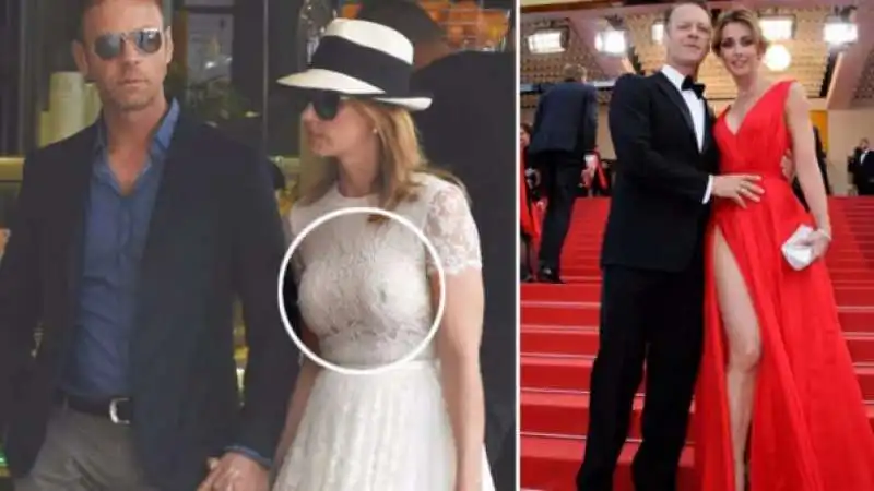 rocco siffredi    con la moglie rosza a cannes