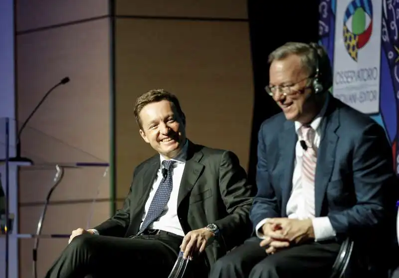 Andrea Ceccherini ed Eric Schmidt di Google