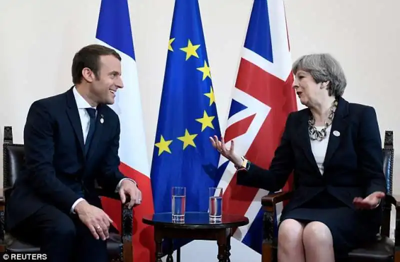 emmanuel macron theresa may