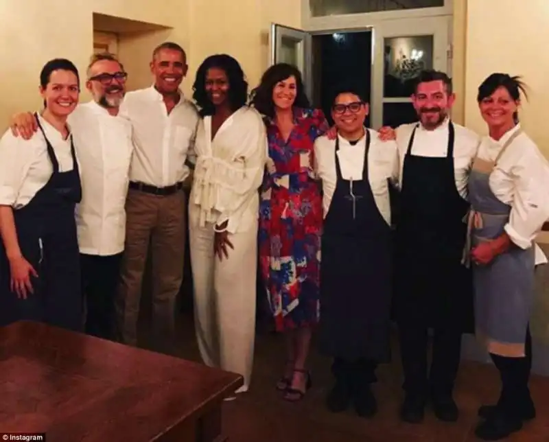 gli obama con gli chef