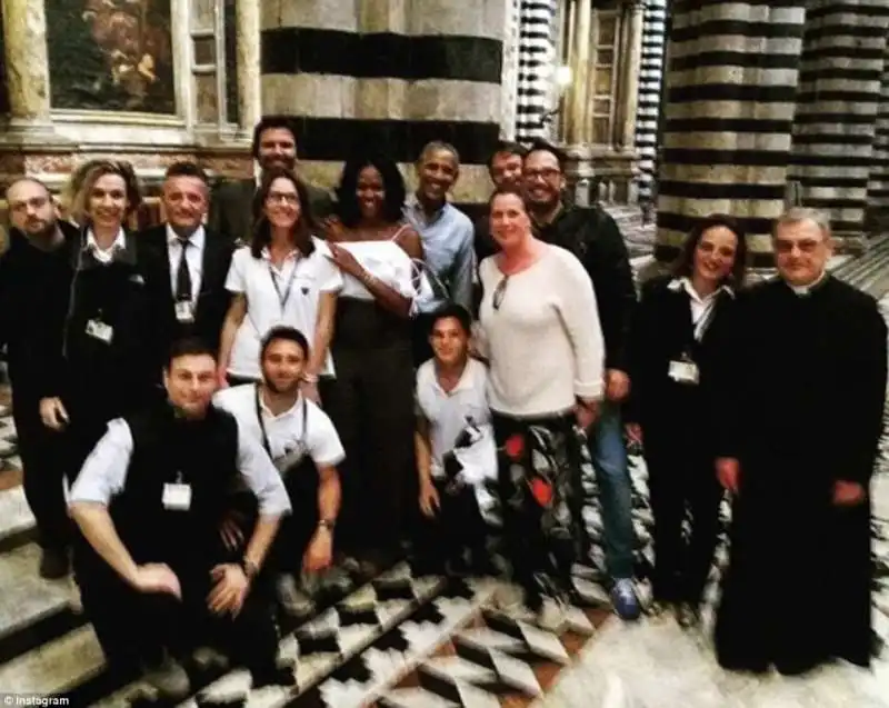 gli obama nel duomo di siena