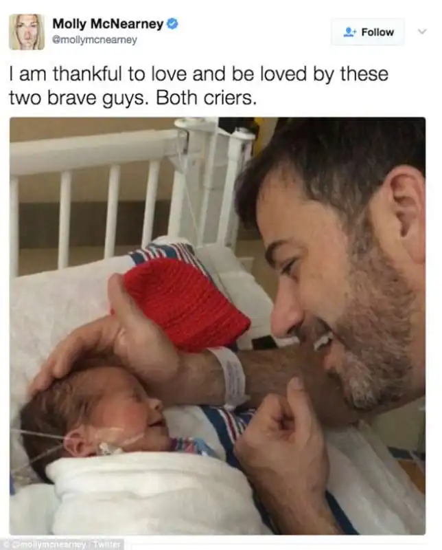 jimmy kimmel e il figlio 