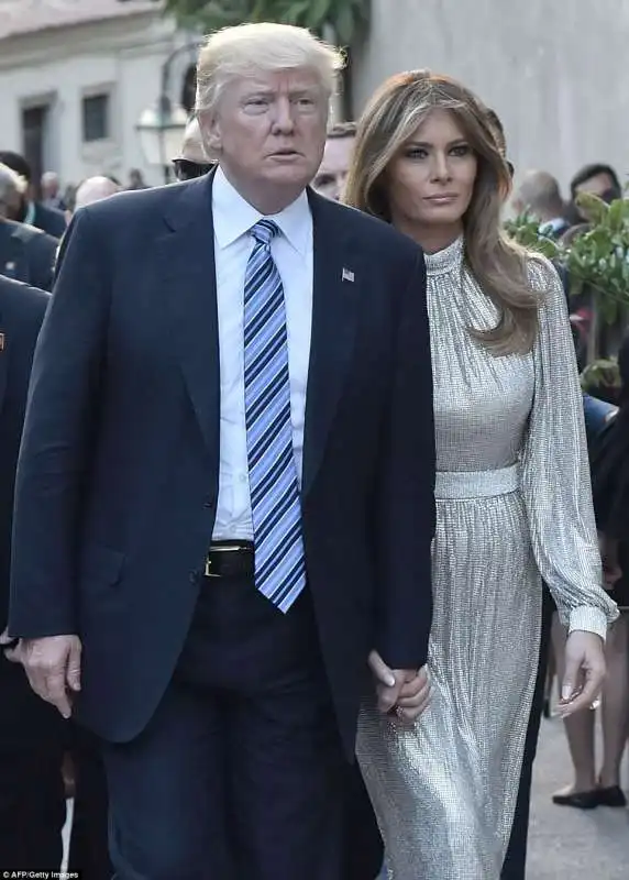 melania e donald trump a taormina  