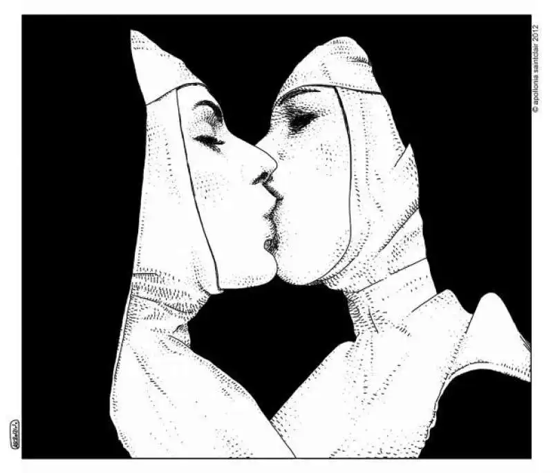 apollonia saintclair bacio suore