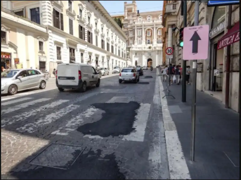 giro d'italia roma buche