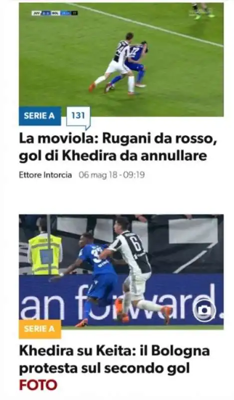 GLI ERRORI ARBITRALI PRO JUVENTUS NELLA PARTITA CONTRO IL BOLOGNA