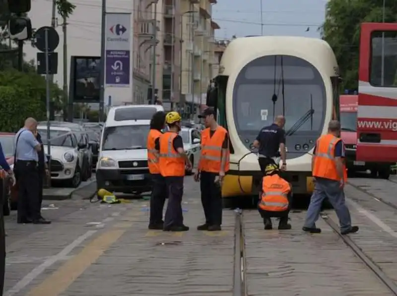 incidente  tram rider milano