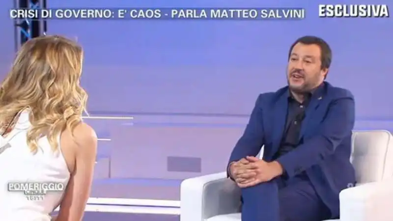 matteo salvini a pomeriggio 5 da barbara d urso 3