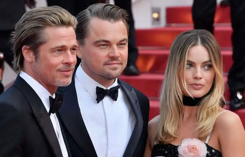 brad pitt leonardo di caprio e margot robbie