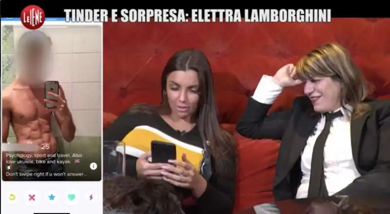 elettra lamborghini tinder e sorpresa le iene  3