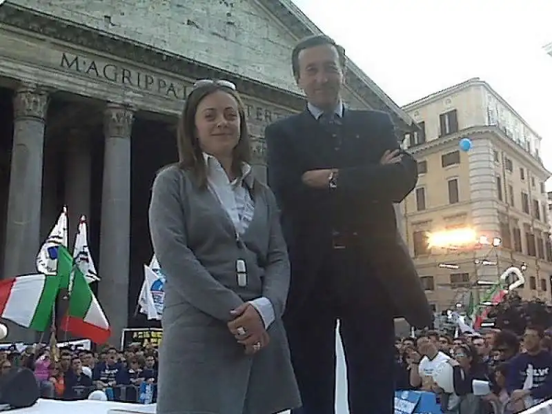 GIORGIA MELONI E GIANFRANCO FINI 