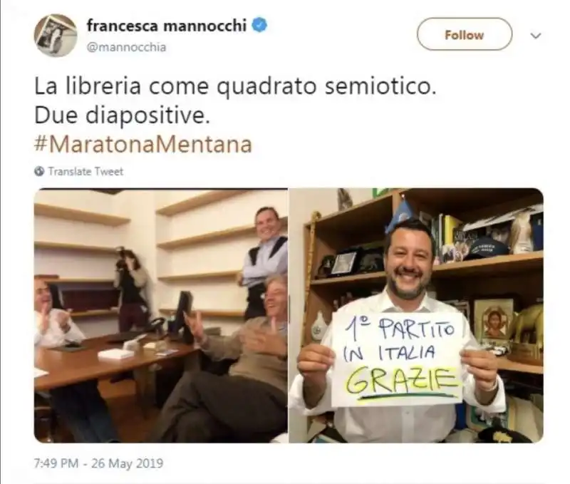 la libreria di salvini vista da twitter