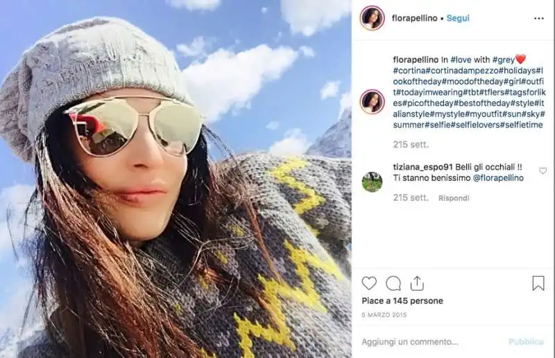 le foto di flora pellino usate per il profilo della finta silvia sbrigoli