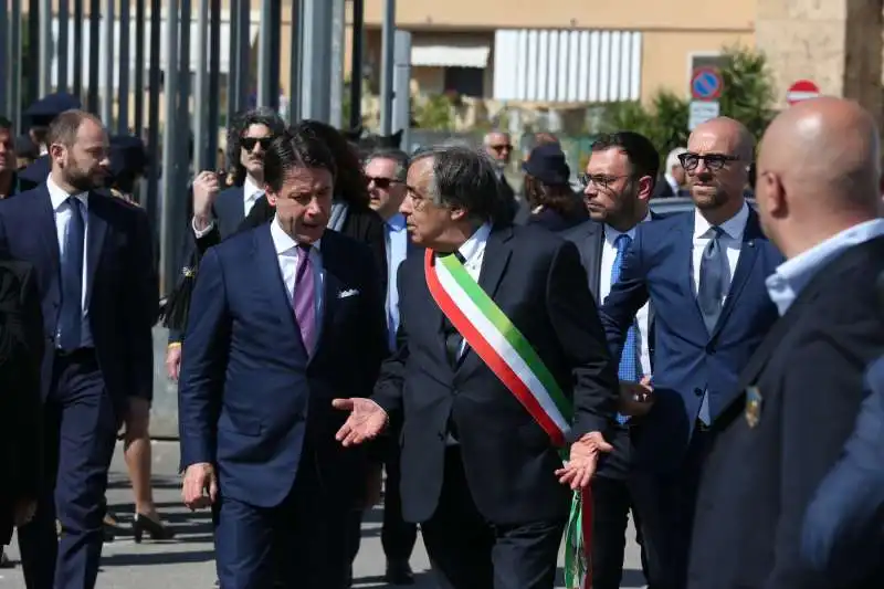 leoluca orlando con giuseppe conte