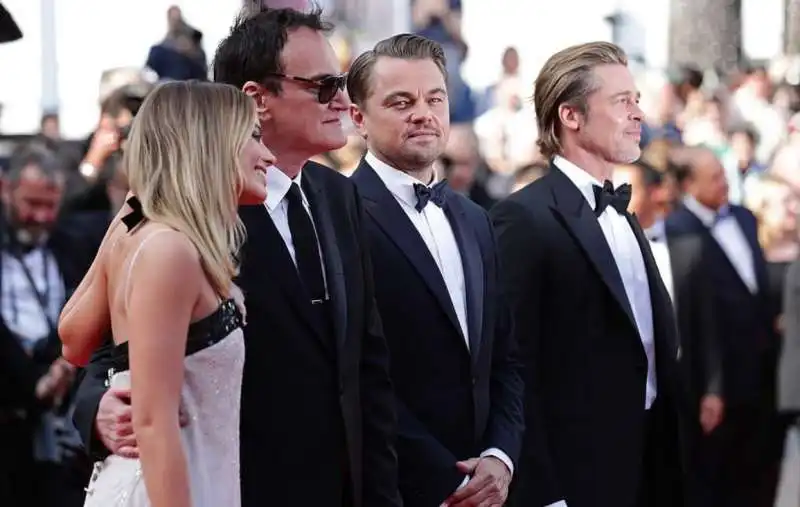 margot robbie, quentin tarantino, leoanrdo di caprio brad pitt