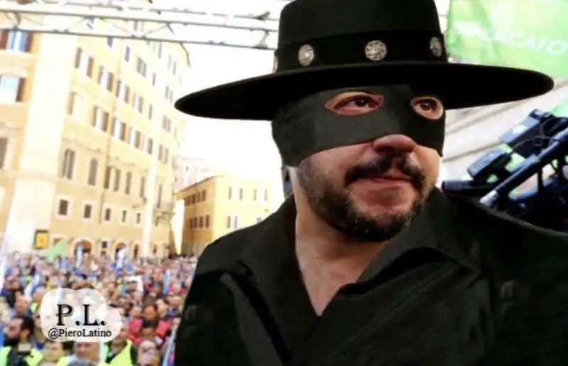 meme su matteo salvini e il pupazzetto di zorro 5