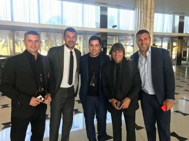 riccardo silva con maldini vieri e bruno conti