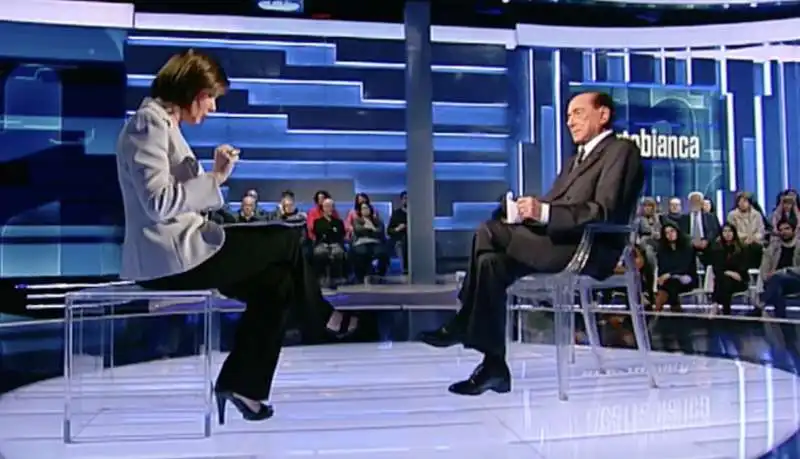 SILVIO BERLUSCONI INTERVISTATO DA BIANCA BERLINGUER A CARTABIANCA