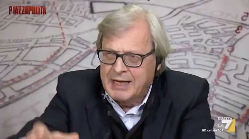 vittorio sgarbi a 'piazzapulita'