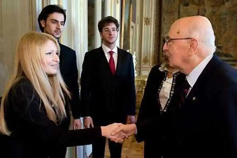 ALICE SEVERI CON GIORGIO NAPOLITANO - PREMIO VENEZIA 2009