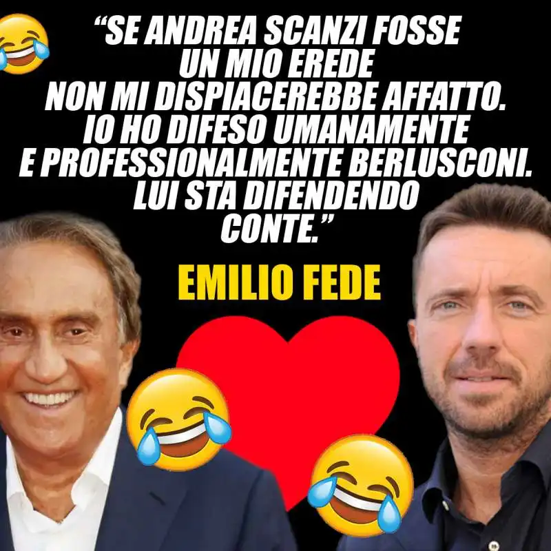 ANDREA SCANZI EMILIO FEDE