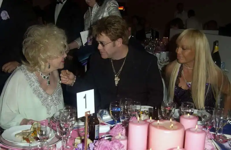 elizabeth taylor elton john donatella versace