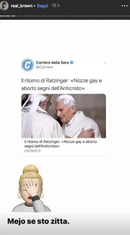 emma marrone contro ratzinger 