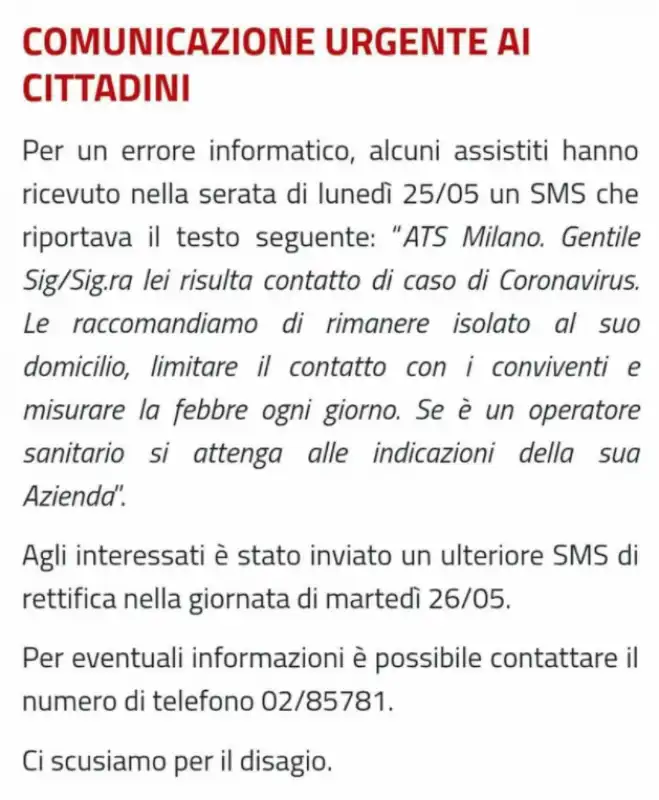 il messaggio di ats inviato per sbaglio 2