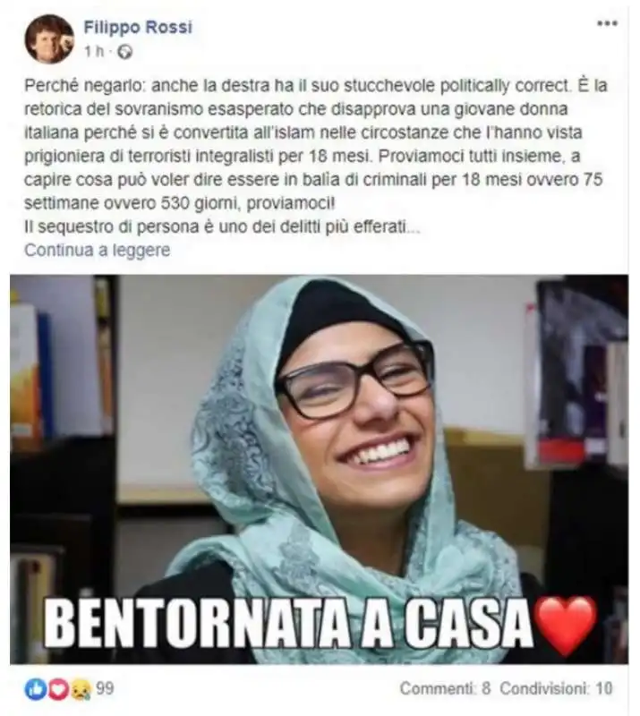 IL POST CON CUI FILIPPO ROSSI HA SCAMBIATO MIA KHALIFA PER SILVIA ROMANO