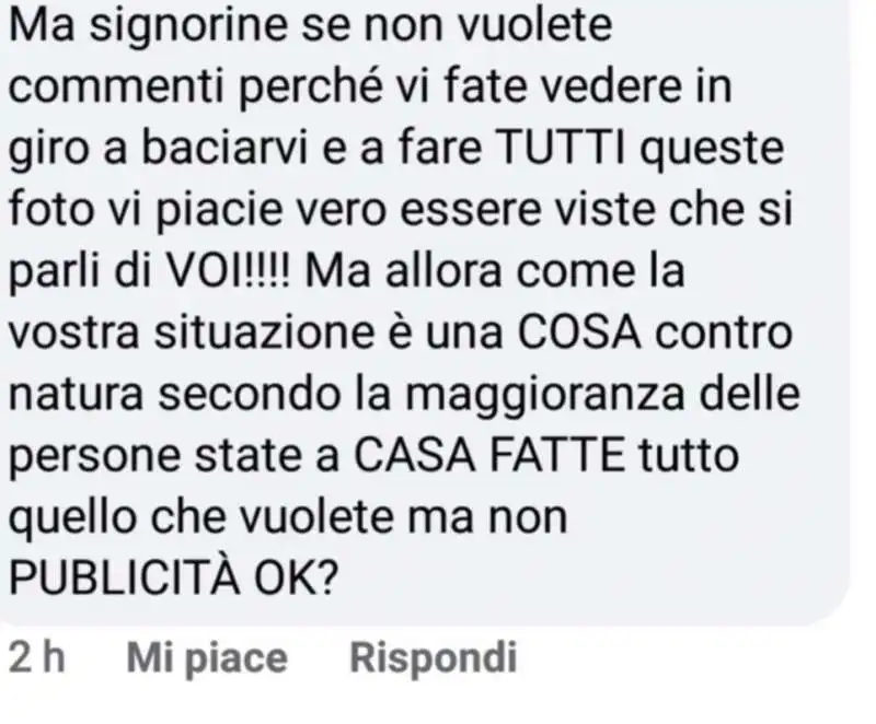 insulti omofobi a erika mattina e martina tammaro  7