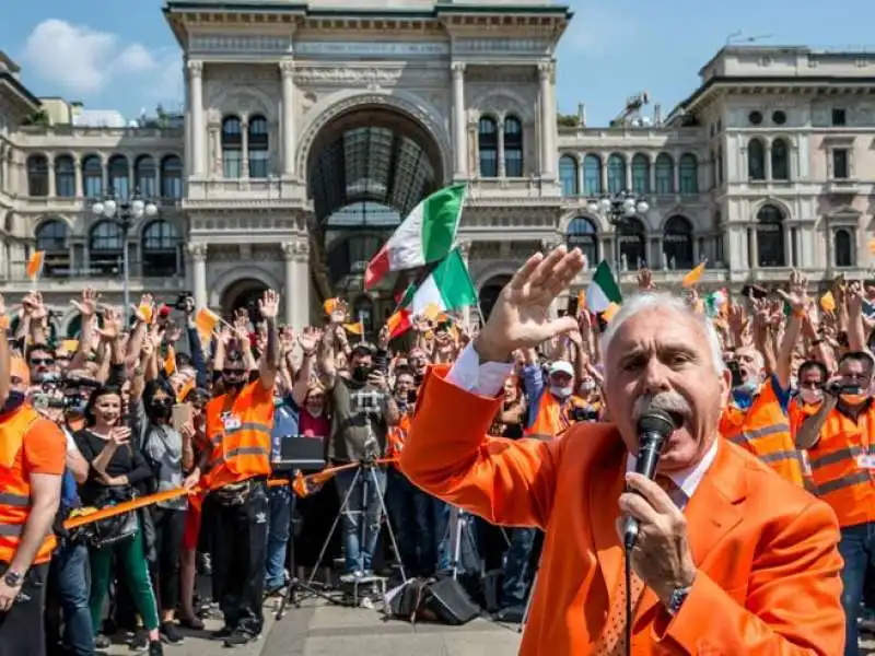 la protesta dei gilet arancioni   il generale pappalardo  