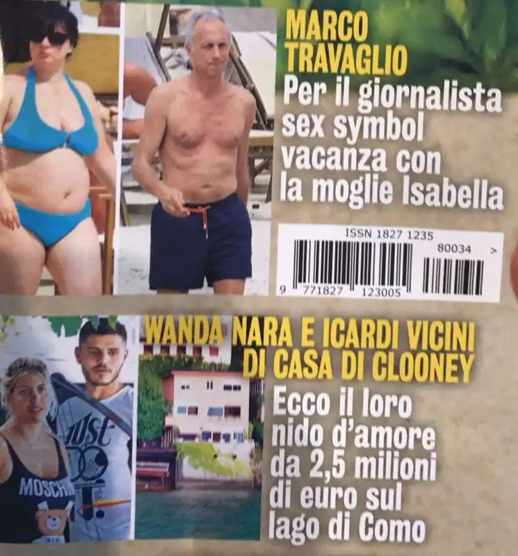 Marco Travaglio con la moglie Isabella