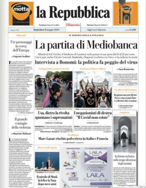 REPUBBLICA - ARTICOLO SU MEDIOBANCA