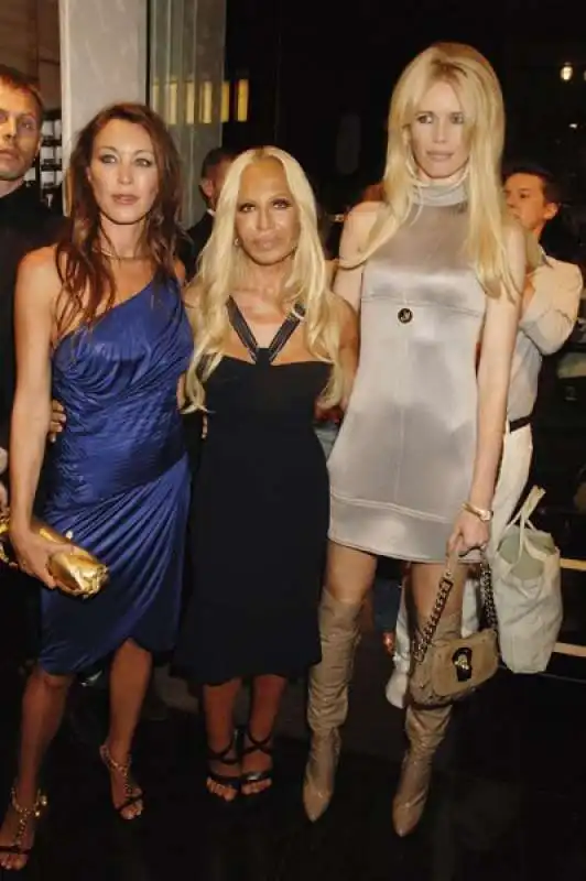 tamara mellon donatella versace claudia schiffer