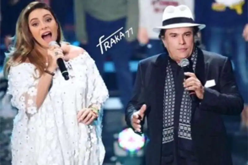 fedez e francesca michielin in versione al bano e romina