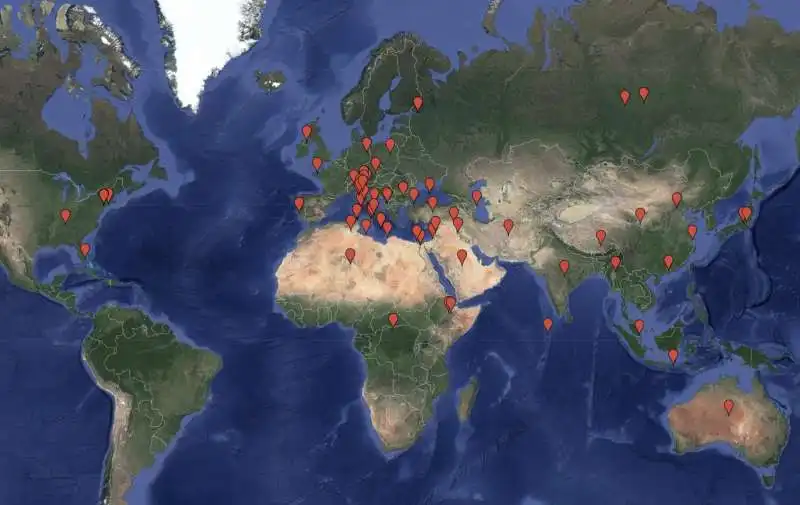 mappiato   la mappa con tutti i luoghi citati nelle canzoni di franco battiato 2