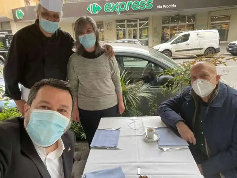 matteo salvini a pranzo per convincere gabriele albertini