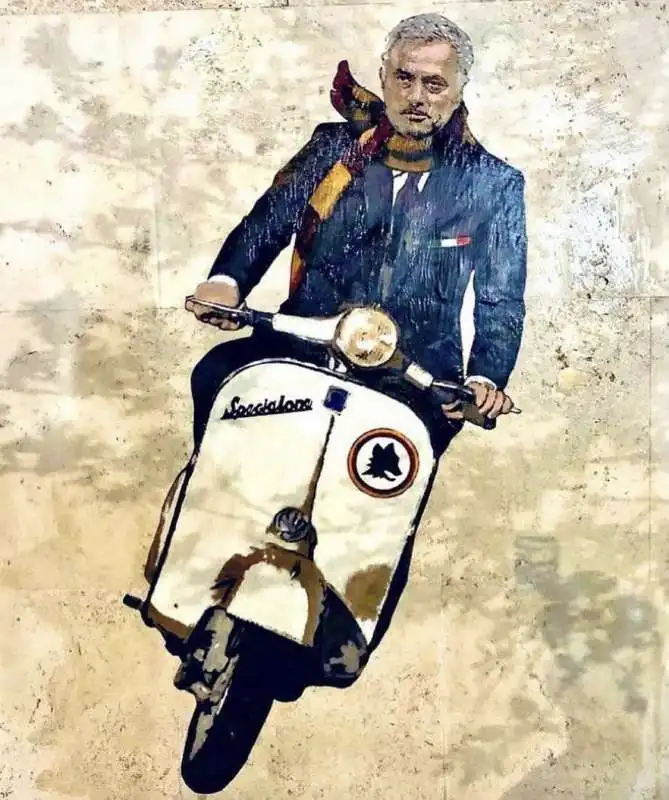 MOURINHO STREET ART A ROMA