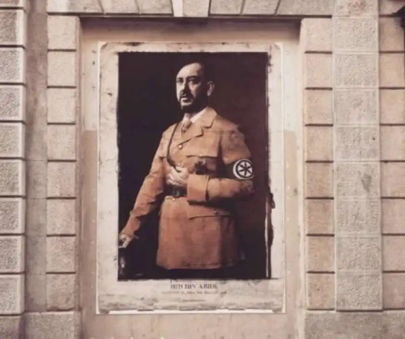 salvini come hitler   il poster di beast a milano 2