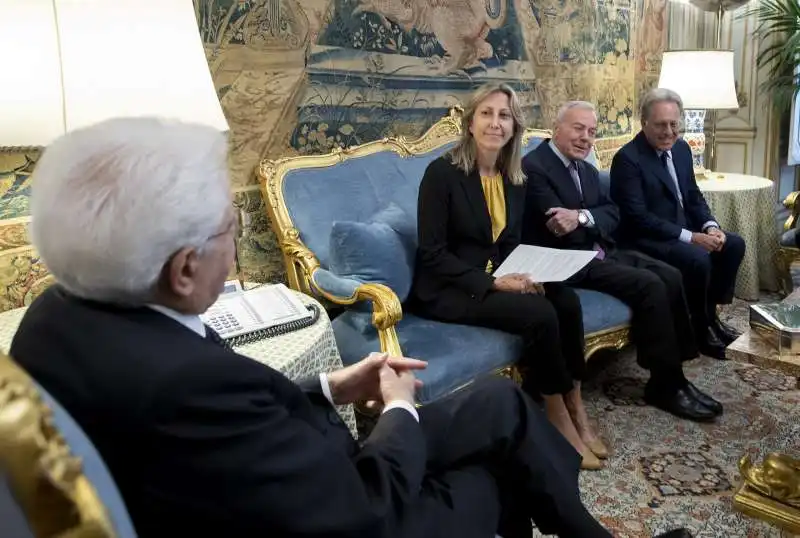 SIMONA AGNES GIANNI LETTA E MARCELLO SORGI DA SERGIO MATTARELLA