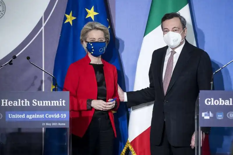 URSULA VON DER LEYEN MARIO DRAGHI - GLOBAL HEALTH SUMMIT