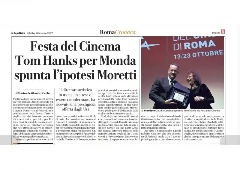 Antonio Monda  Repubblica 26 marzo